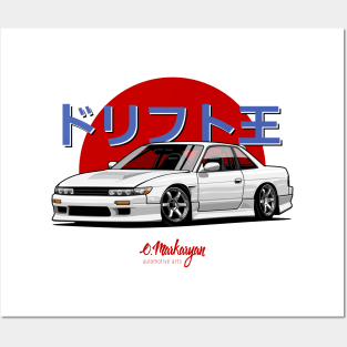 Silvia PS13 (white) Posters and Art